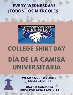 Emerson's College Shirt Day Every Wednesdays